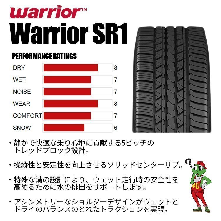 2022年製 Warrior SR1 245/70R16 245/70-16 107S ウォーリアー ウォーリア サマー ラジアル 新品 タイヤ 4本送料税込33,998円~_画像3