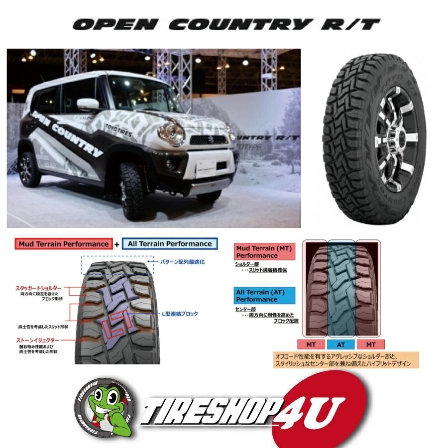 2024 year made TOYO OPEN COUNTRY R/T 165/60R15 165/60-15 77Q WL white letter 4 pcs set Toyo open Country RT 4ps.@SET