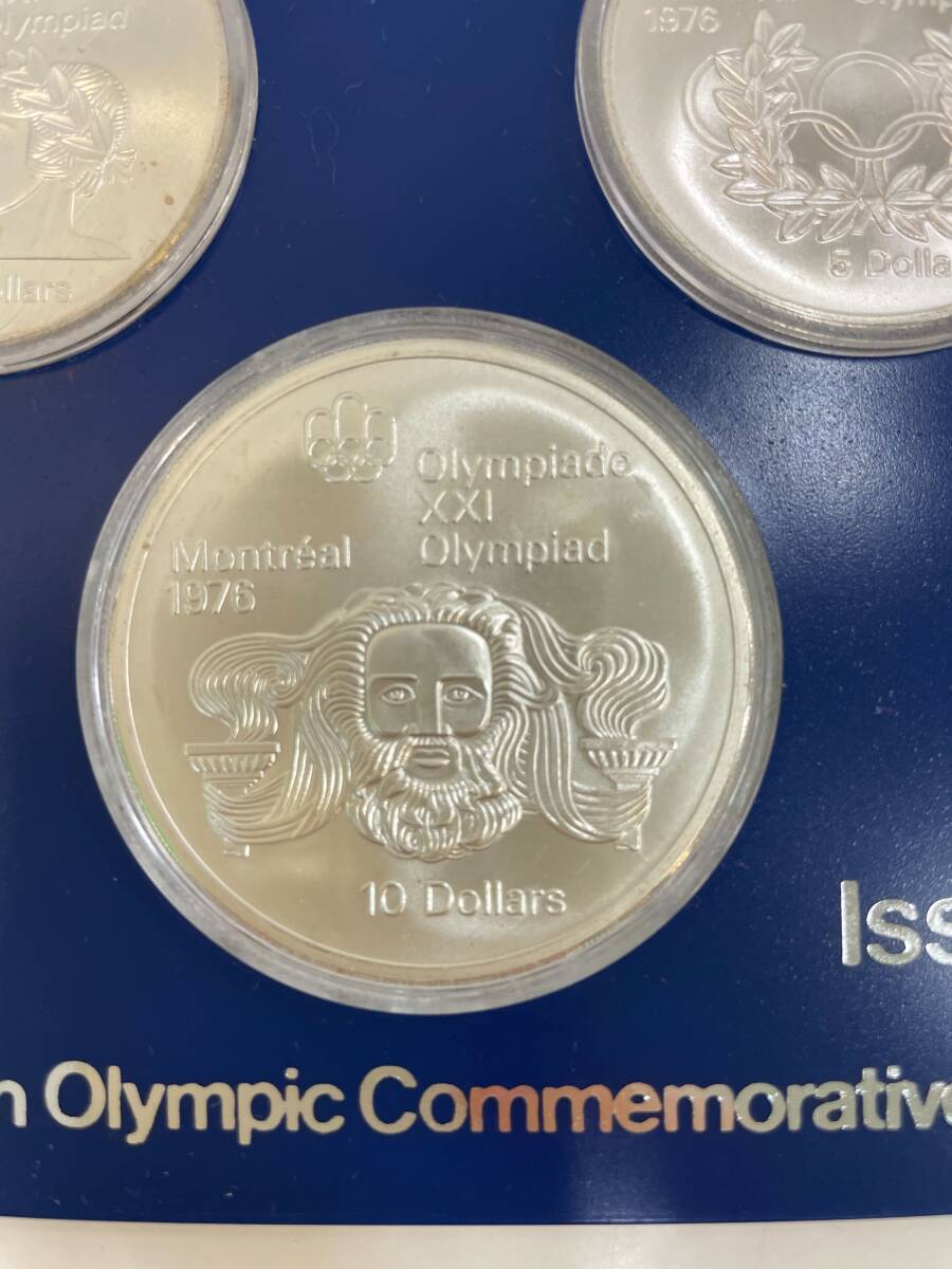 ◇◆14451 1976年 第21回 オリンピック モントリオール 大会 銀貨 記念硬貨 5ドル×2枚 10ドル×2枚 カナダ Canadaの画像6