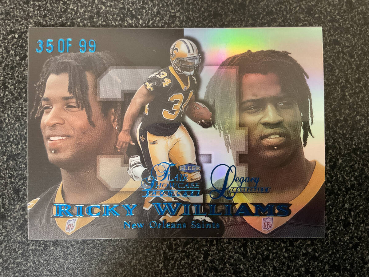 NFL Saints セインツ 1999 Flair Showcase Legacy Collection #192 Ricky Williams/99の画像1