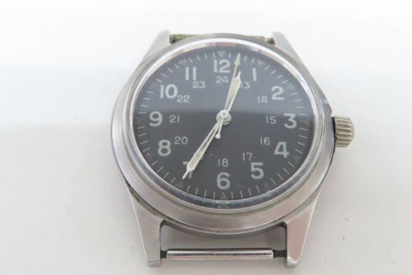 1214/ms/04.24 希少 ミリタリーウォッチ 軍用時計 GG-W-113 手巻き US 1971 ヴィンテージ 動作品の画像2