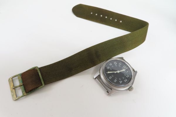 1214/ms/04.24 希少 ミリタリーウォッチ 軍用時計 GG-W-113 手巻き US 1971 ヴィンテージ 動作品の画像1