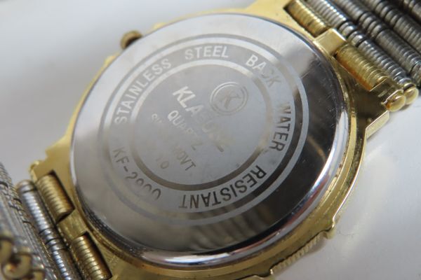 1238/ha/04.25 klaeuse クロイゼ ストーン付き クオーツ KF-3000 KF-2900 クオーツ 腕時計の画像5