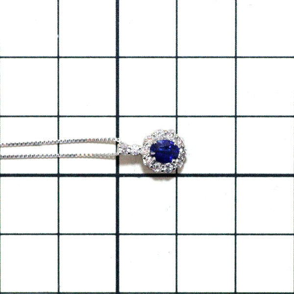 Pt コーンフラワーブルー サファイア ダイヤモンド ペンダントネックレス 0.38ct D0.23ct 出品2週目 SELBY_画像3