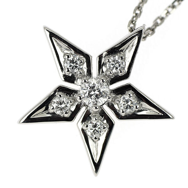 wish upon a star Pt ダイヤモンド ペンダントネックレス 0.053ct D0.06ct スター 新入荷 出品1週目 SELBY_画像5