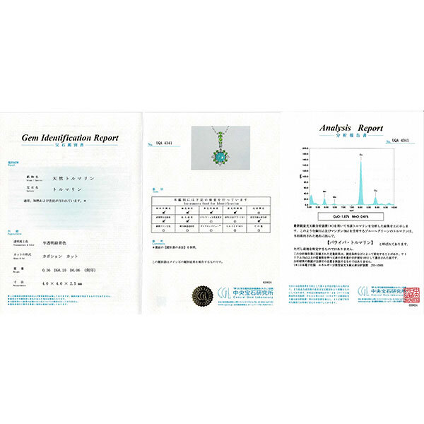 希少 K18 パライバトルマリン デマントイドガーネット ダイヤ PNC 0.36ct G0.10ct D0.06ct 出品2週目 SELBY_画像5