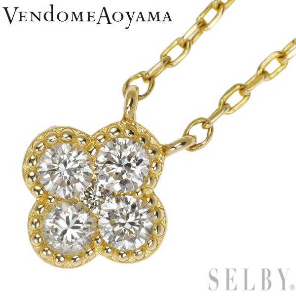  Vendome Aoyama K18YG бриллиант подвеска колье цветок лот 2 неделя SELBY