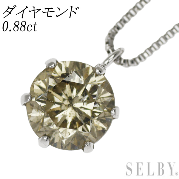 Pt900/ Pt850 ダイヤモンド ペンダントネックレス 0.88ct 出品5週目 SELBY_画像1