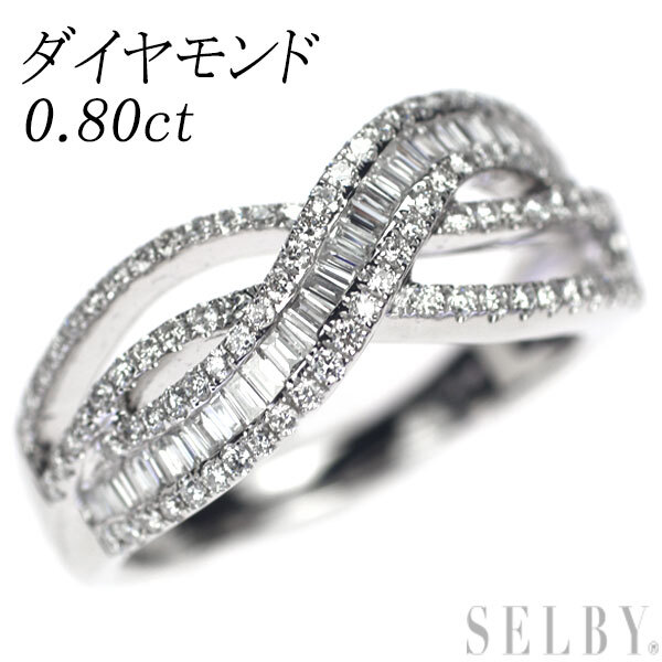 K18WG ダイヤモンド リング 0.80ct 新入荷 出品1週目 SELBY_画像1