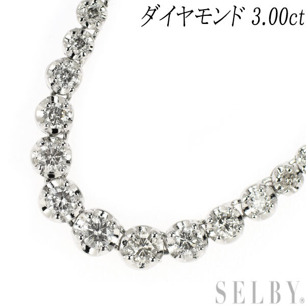 ニッケル製 ダイヤモンド ネックレス 3.00ct 新入荷 出品1週目 SELBY_画像1