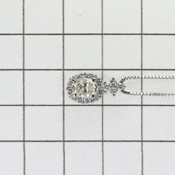 Pt オーバルダイヤ ダイヤモンド ペンダントネックレス 0.69ct D0.36ct 出品2週目 SELBY_画像3