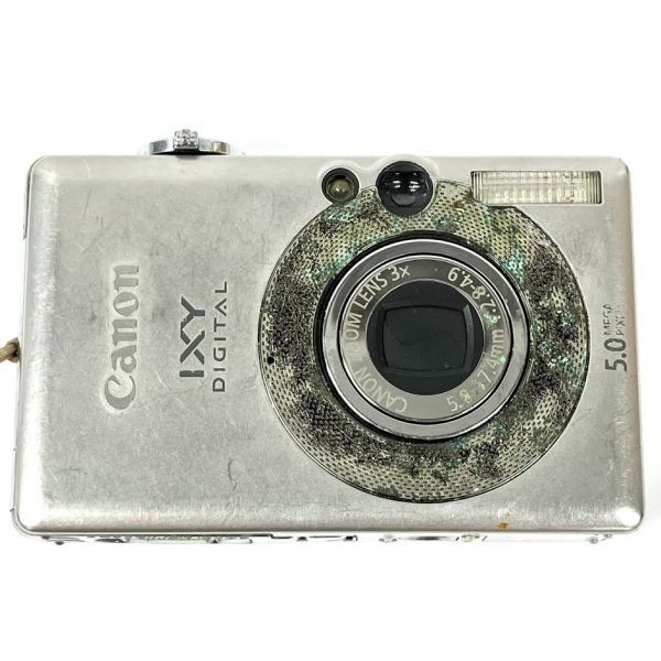 仙105 Canon IXY DIGITAL 55 PC1150 デジカメ コンデジ コンパクトデジタルカメラ シルバーカラー キャノン イクシ 充電器付き 部品取り_画像3