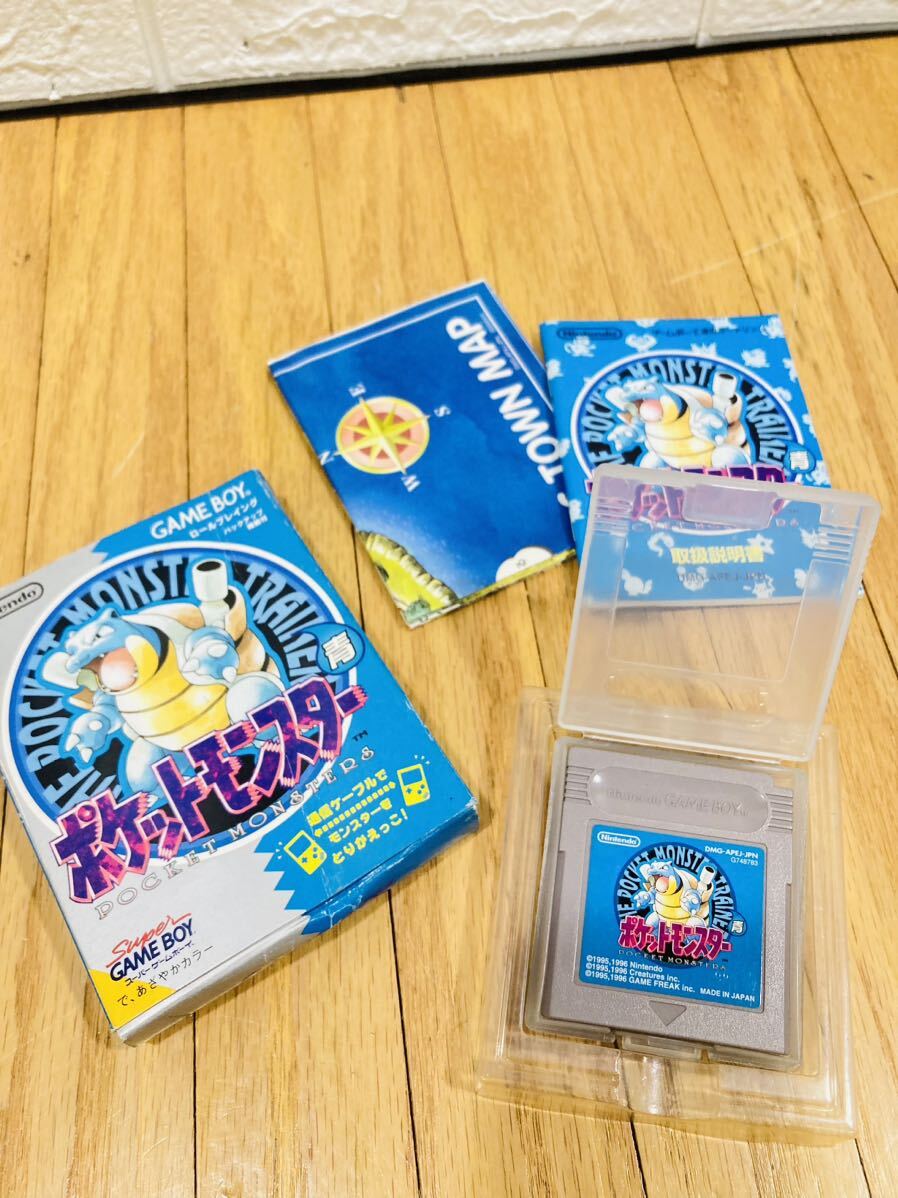 郵送買取 新品5台以上送料無料キャンペーン中!! 動作確認済み ポケットモンスター 箱説 ソフト ゲームボーイ 青 ロールプレイング