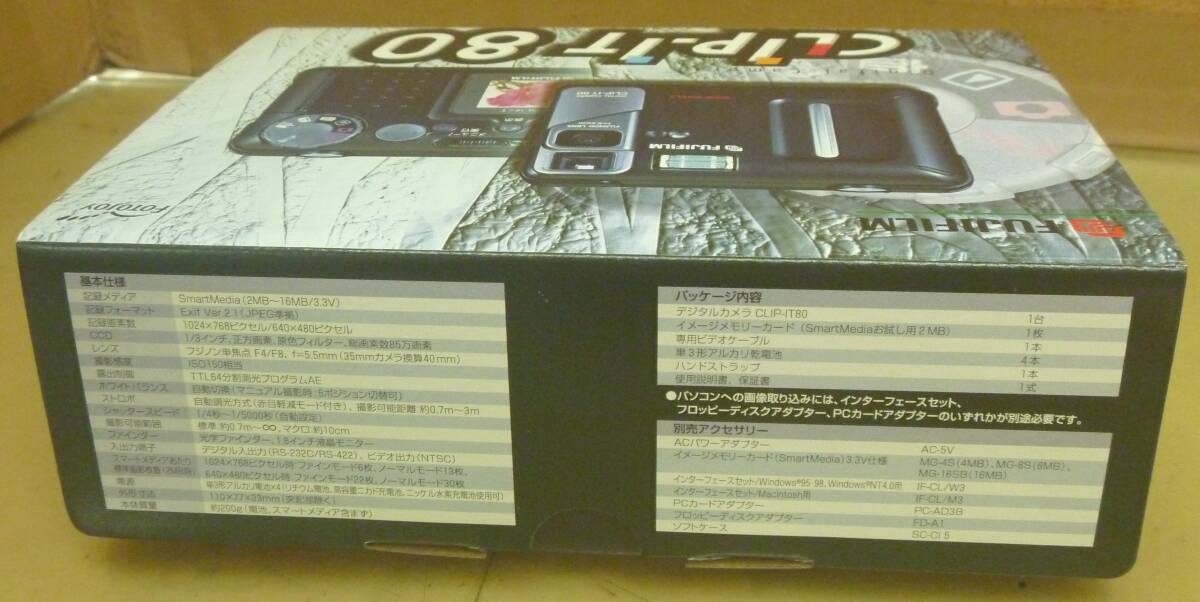 A47★FUJIFILM/富士フィルム クリップイット CLIP-IT80 未使用品 電池劣化の画像6