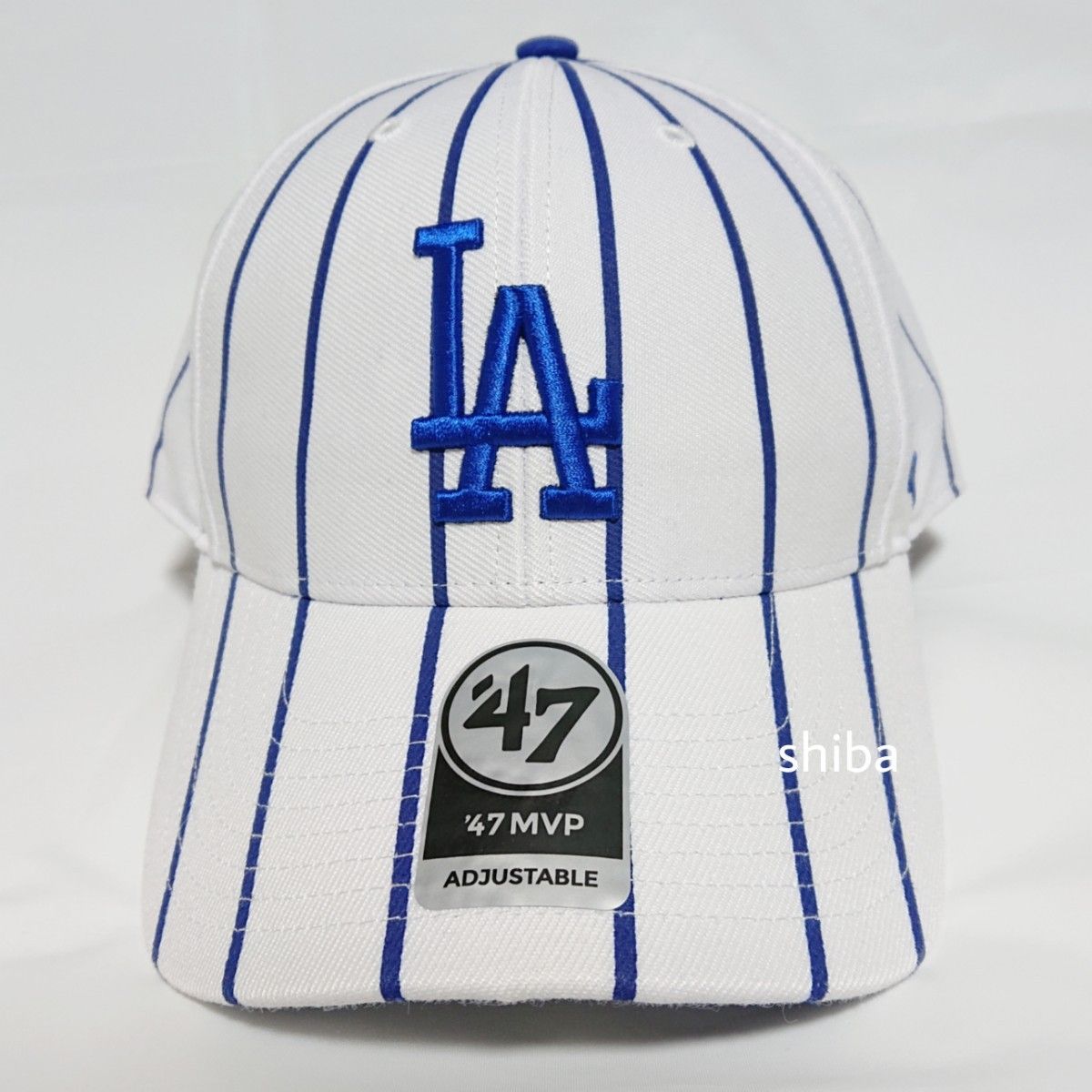 47 Brand フォーティーセブン LA ロサンゼルス ドジャース キャップ 帽子青 ブルー 白 ストライプ ユニセックス