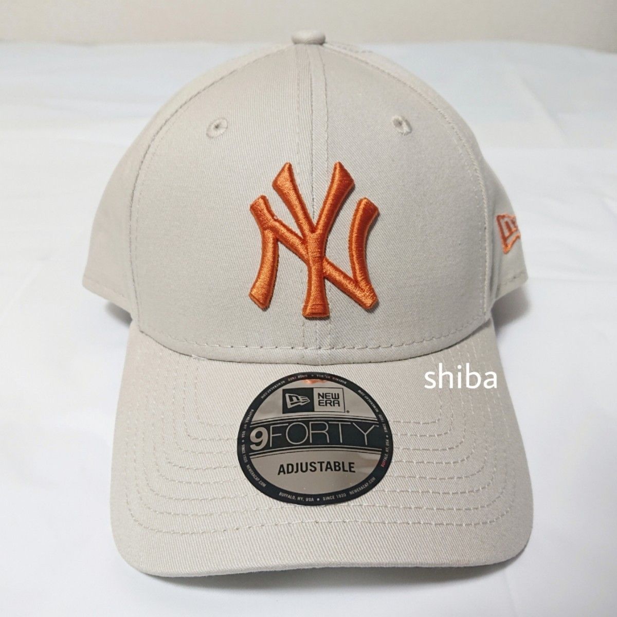 NEW ERA ニューエラ 正規品 9FORTY キャップ 帽子 ベージュ サンド オレンジ NY ヤンキース ユニセックス