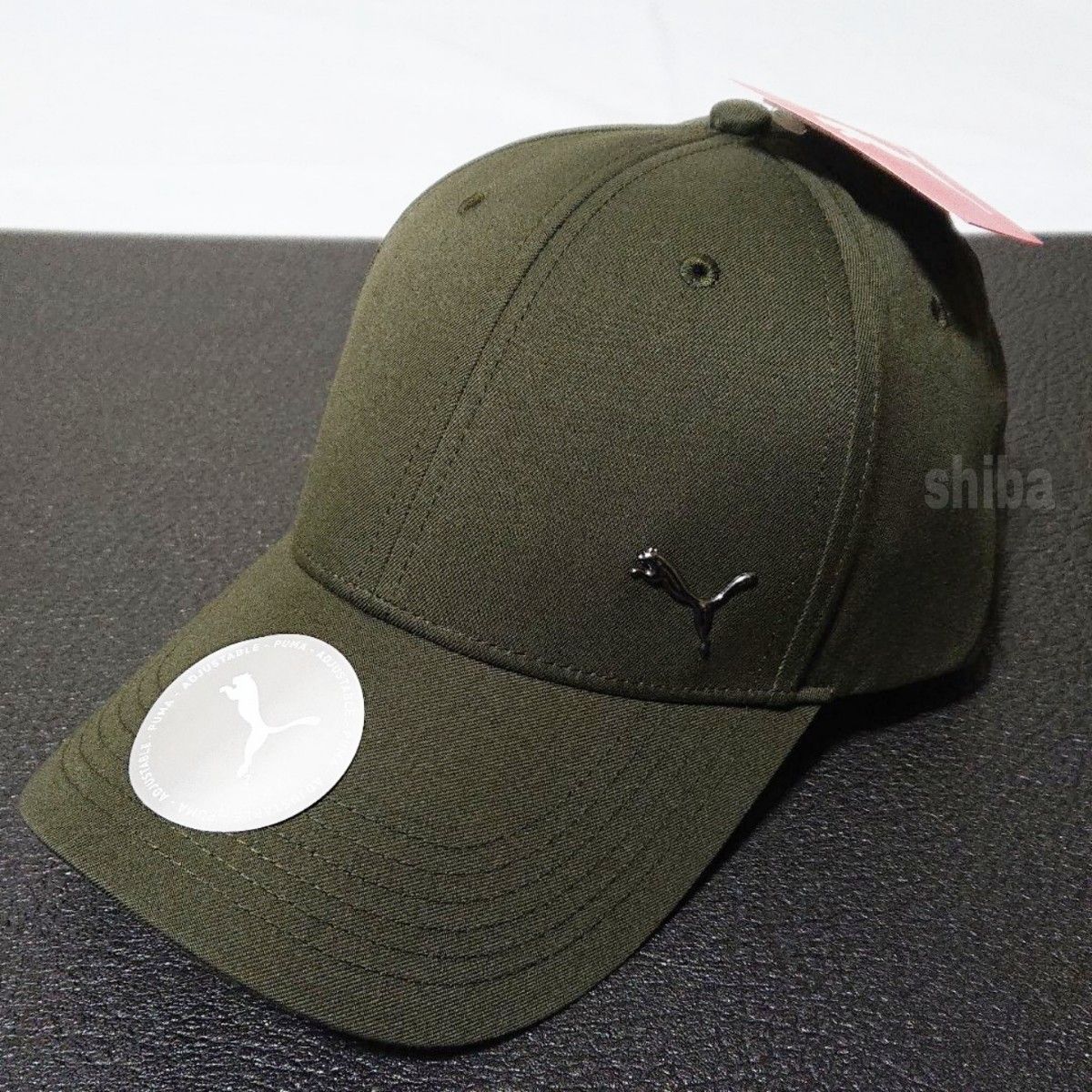 PUMA プーマ 正規品 キャップ 帽子 キャップ カーキ 緑 海外モデル メタル キャット ユニセックス フリーサイズ