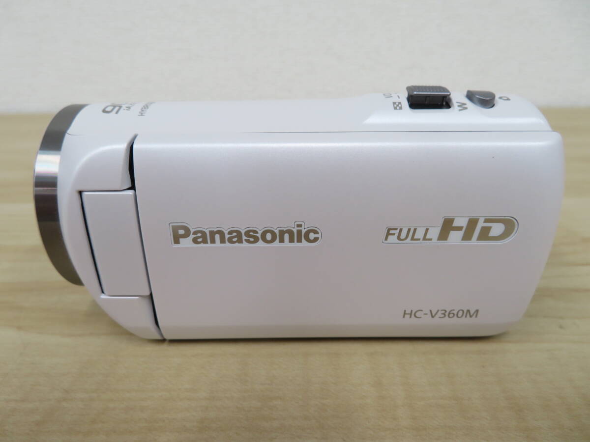 Panasonic HC-V360M パナソニック デジタルハイビジョンビデオカメラ ホワイト 通電動作確認済 現状品 激安1円スタートの画像2