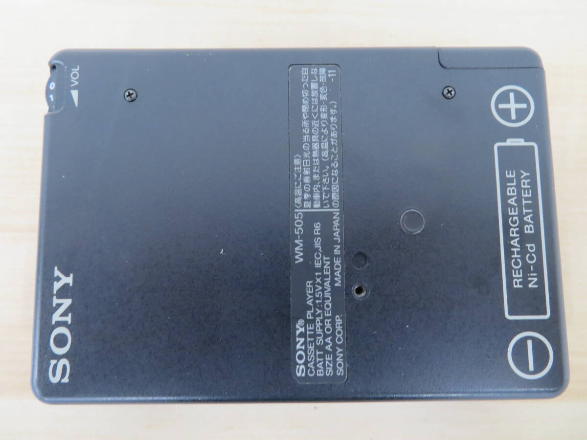 SONY ソニー WALKMAN カセットウォークマン WM-505 BLACK 動作未確認 ジャンク 激安1円スタートの画像7