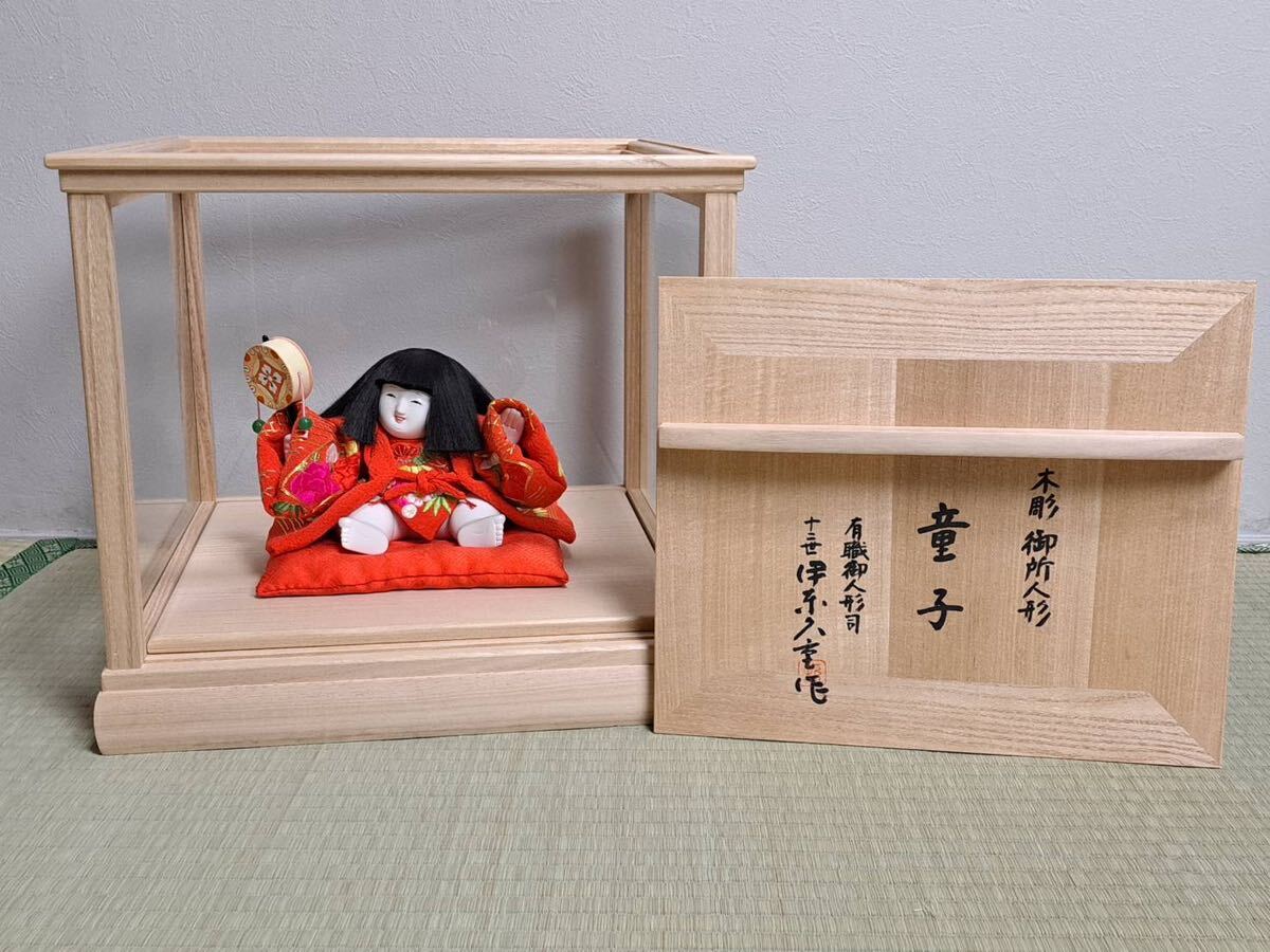 □即決□ 江戸末期~明治初期 御所人形 高13cm 犬持ち つくね □即決□ 江戸末期~明治初期 御所人形 高13cm 犬持ち つくね