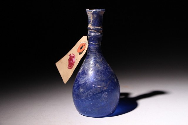 博物館展示品　来歴有　518　漢時代　瑠璃瓶　高さ約11.5cm　(検)小瓶 唐物 中国美術 古美術 古玩_画像6