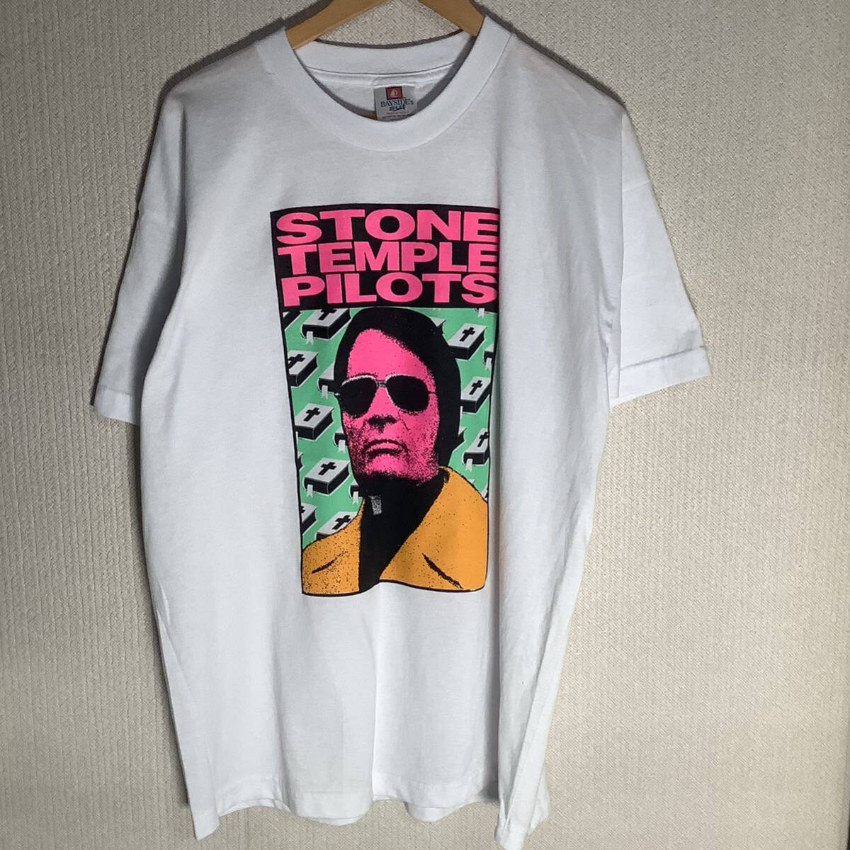  в это время было использовано 1990s STONE TEMPLE PILOTS Frank Kozik BAYSIDE\'s производства размер XL Vintage футболка 80s 90s Британия блокировка частота 