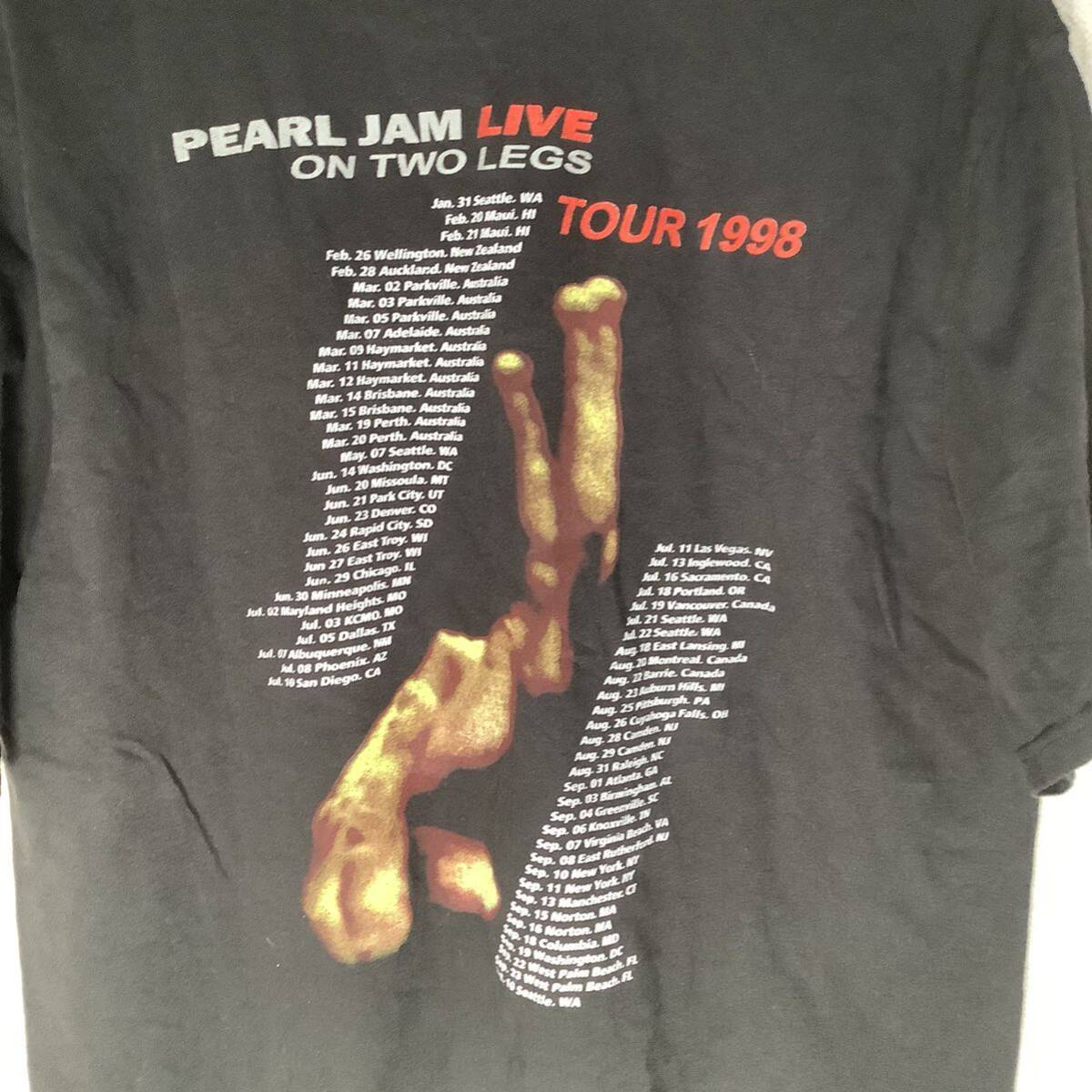 当時もの 1998 Pearl Jam On Two Legs ツアー BG製 ヴィンテージ Tシャツ 80s 90s ロック パールジャム _画像5
