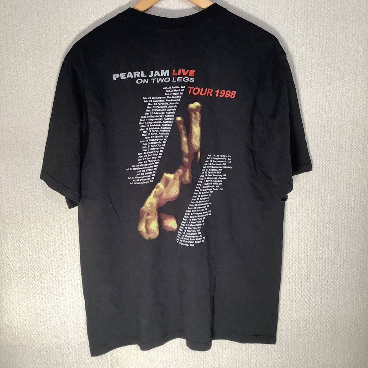 当時もの 1998 Pearl Jam On Two Legs ツアー BG製 ヴィンテージ Tシャツ 80s 90s ロック パールジャム _画像2