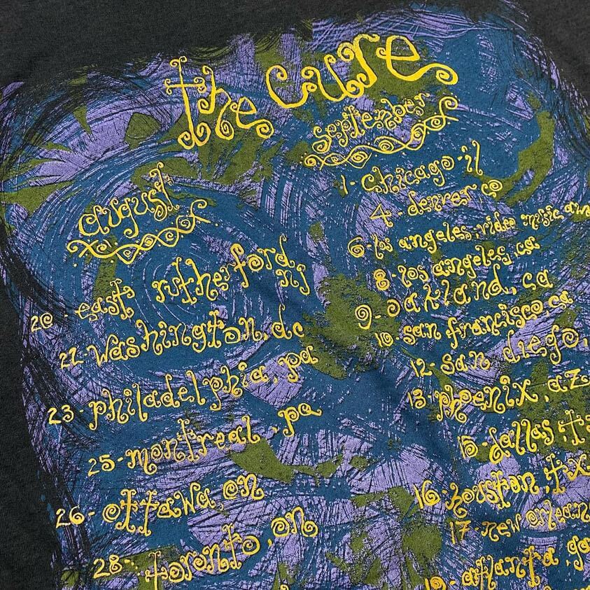 当時もの 1989 The Cure Prayer Tour プロモ 80s 90s ヴィンテージ Tシャツ 英国 ロック オルタナティブ_画像8