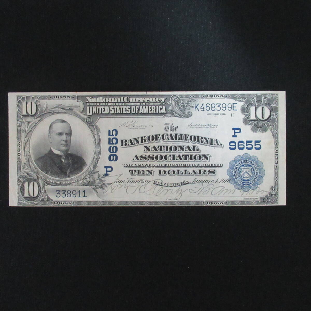 10ドル アメリカ 紙幣 TEN 1902 ヴィンテージ アンティーク コレクション 60サイズ発送 w-2674622-073-mrrz_画像2