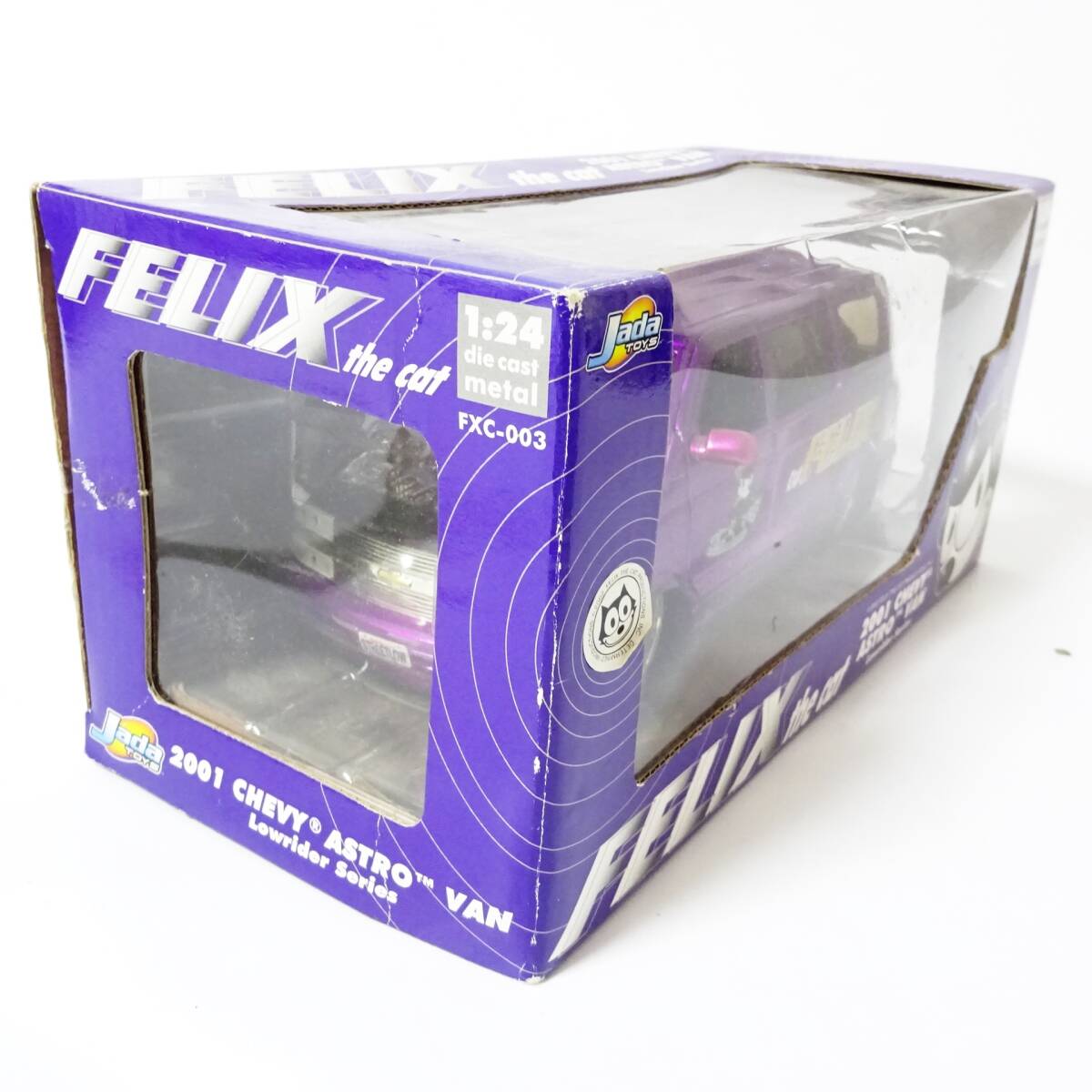 Jada TOYS FELIX the cat 2001 CHEVY ASTRO VAN 1/24 scale Lowrider ferric s retro toy 80 size shipping KK-2666011-288-mrrz