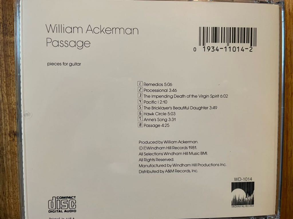 CD WILLIAM ACKERMAN / PASSAGEの画像4