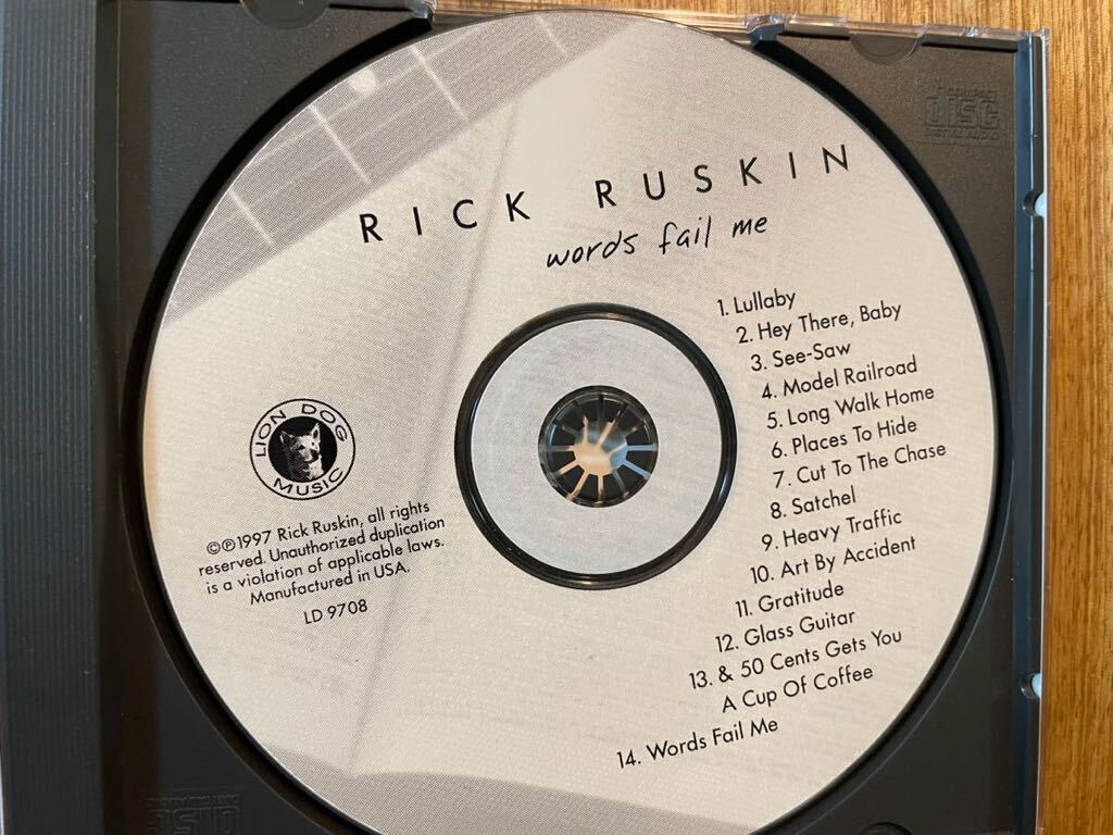 CD RICK RUSKIN / WORDS FAIL ME