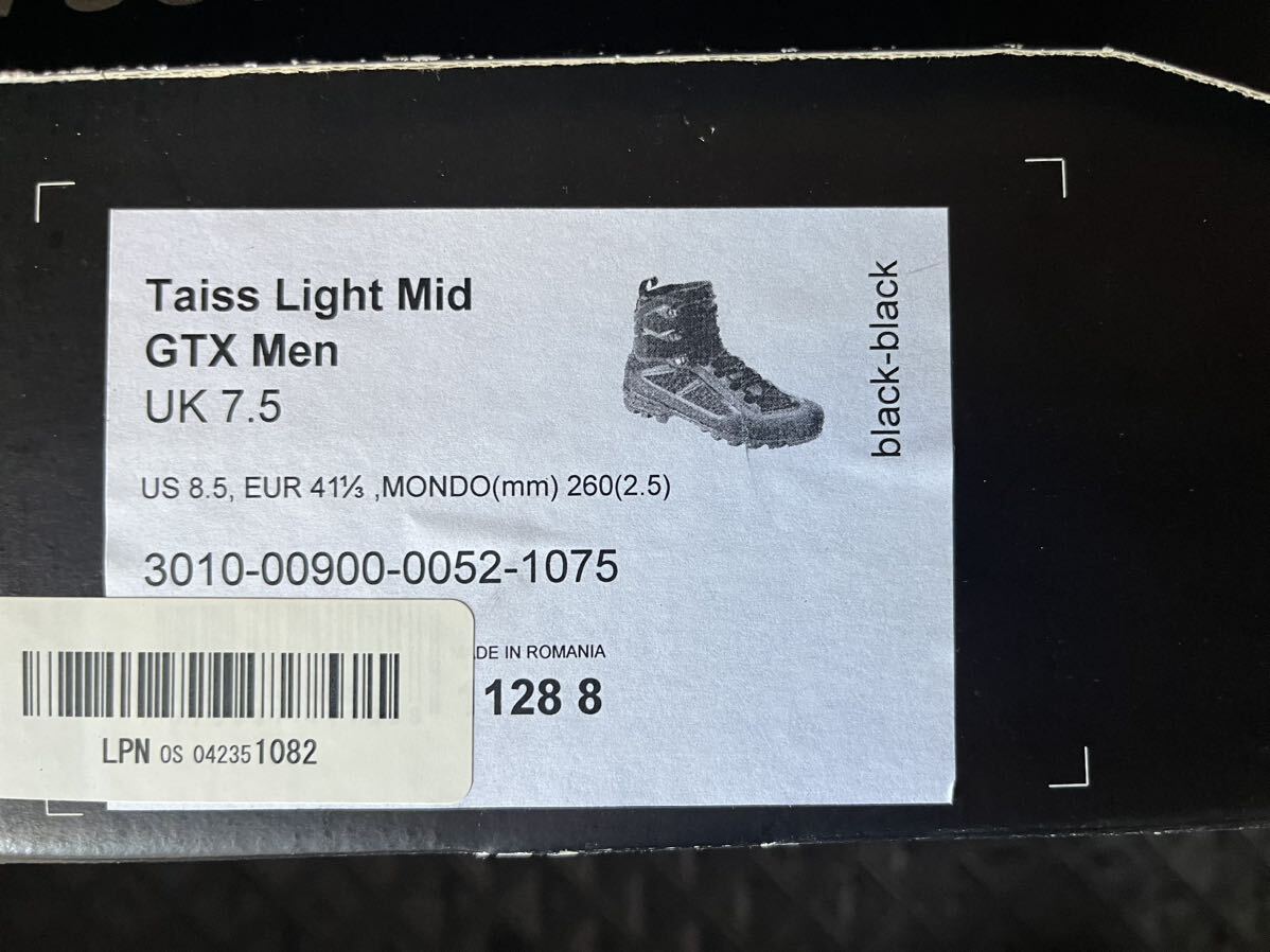 Mammut Taiss Light Mid GTX Men Black UK7.5マムート トレッキングシューズ タイスライト ミッドゴアテックス メンズ 26 新品_画像8