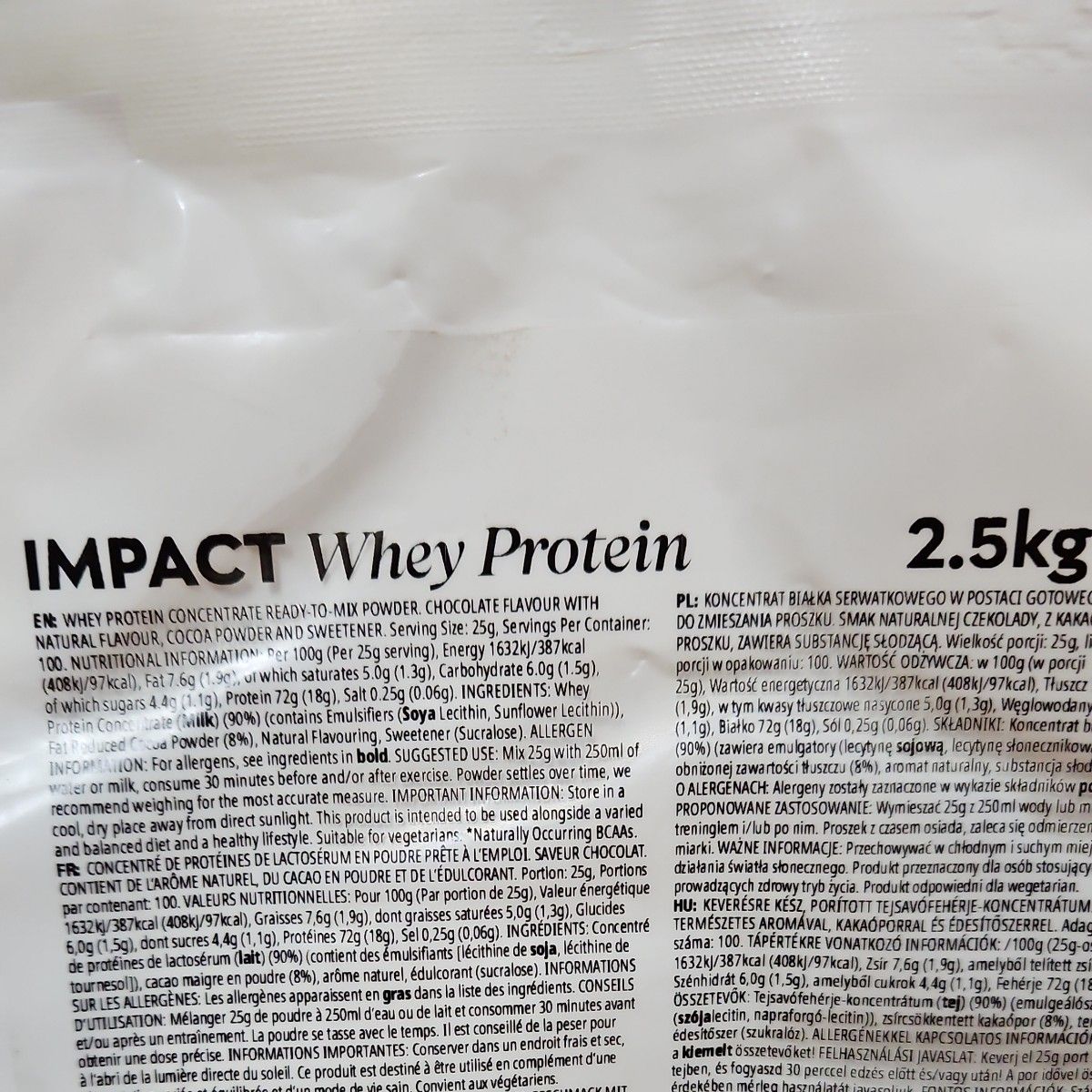 マイプロテイン  IMPACT WHEY  2.5kg x 2個 計 5kg  ナチュラルチョコレート　チョコレートバナナ 