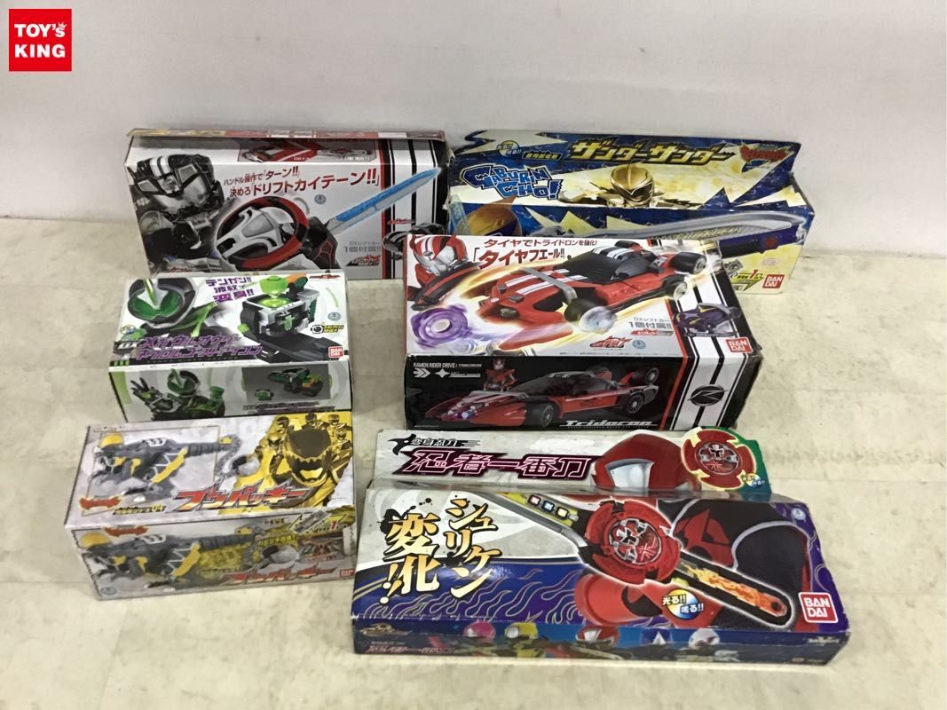 1円〜 同梱不可 ジャンク キョウリュウジャー、ニンニンジャー、仮面ライダードライブ 他 忍者一番刀 等_画像1