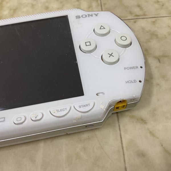 1円〜 動作確認/初期化済 箱無 PSP PSP-1000 本体 セラミック・ホワイトの画像5