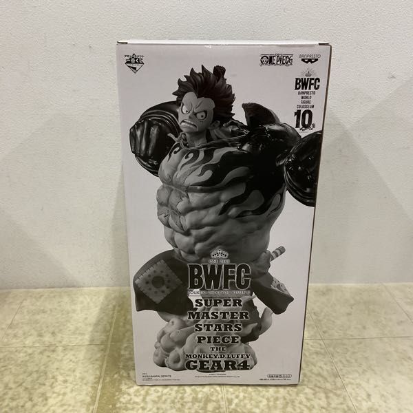 1円〜 未開封 一番くじ ONE PIECE BWFC 造形王頂上決戦3 SUPER MASTER STARS PIECE モンキー・D・ルフィ ギア4 C 白黒トーン彩色の画像2