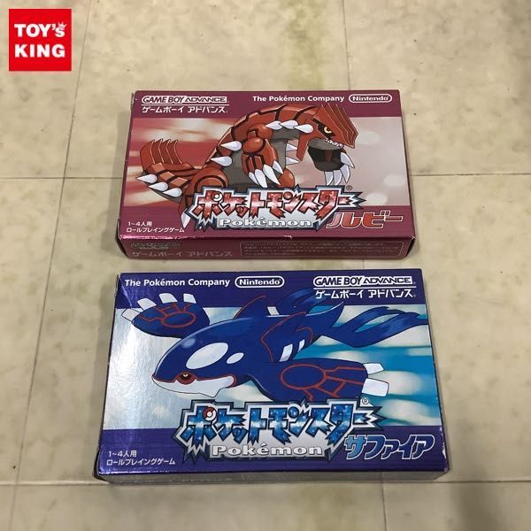 1円〜 ニンテンドーゲームボーイアドバンス ソフト ポケットモンスター ルビー、サファイアの画像1