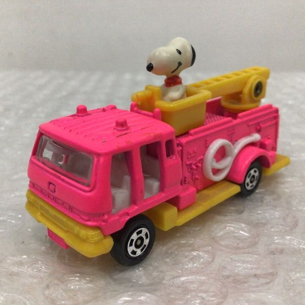 1円〜 トミー スヌーピー ハッピーカー C1 スノーケル消防車 日本製の画像3