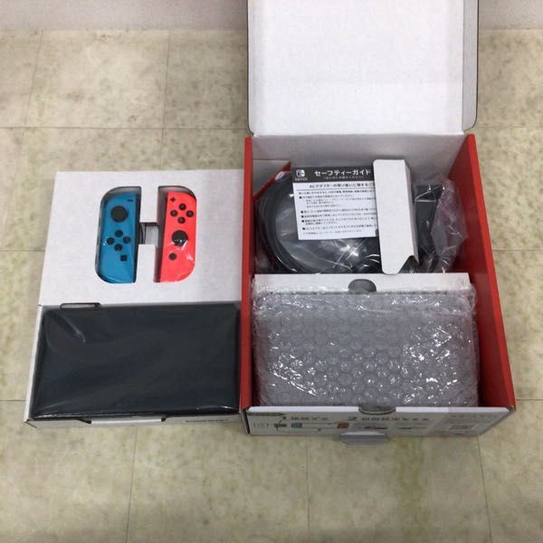 1円〜 動作確認/初期化済 Nintendo Switch 有機ELモデル HEG-001 本体 ネオンブルー ネオンレッドの画像2