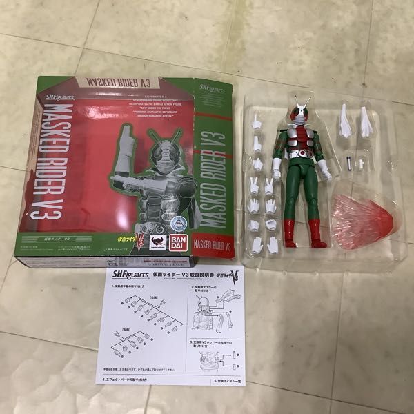 1円〜 未開封含 バンダイ S.H.Figuarts 仮面ライダーV3、仮面ライダー新2号、仮面ライダー カブト ハイパーフォームの画像4