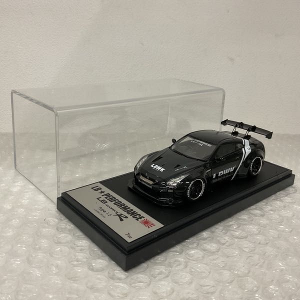 1円〜 メイクアップ アイドロン 1/43 Liberty Walk LB-WORKS R Type 1.5 ブラック/LBWKストライプの画像2