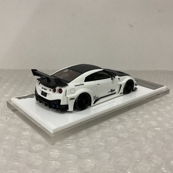 1円〜 メイクアップ アイドロン 1/43 Liberty Walk LB-silhouette Works GT 35GT-RR パールホワイト/カーボンの画像3