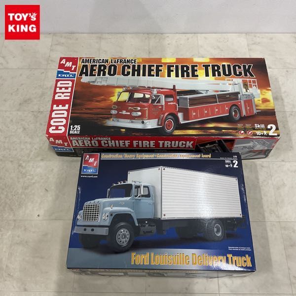 1 иен ~ AMT 1/25 Ford Louisville Delivery Truck,American LaFrance Aero Chief Fire Truck
