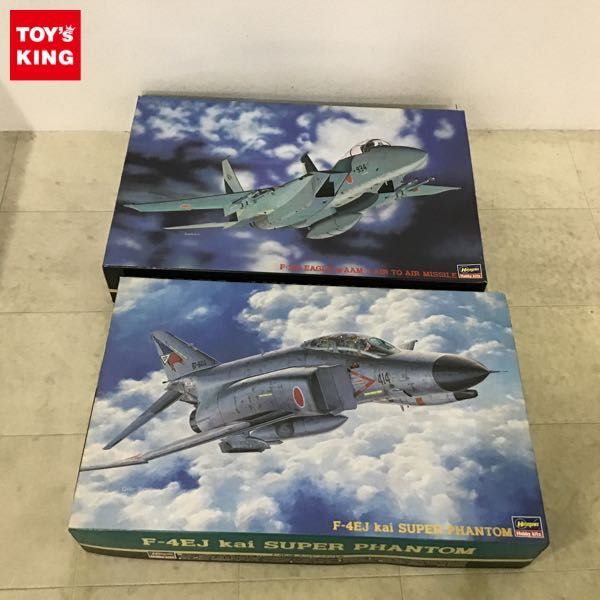 1円〜 ハセガワ 1/48 F-15J イーグル w/AAM-3 空対空ミサイル、F-4EJ改 スーパーファントムの画像1