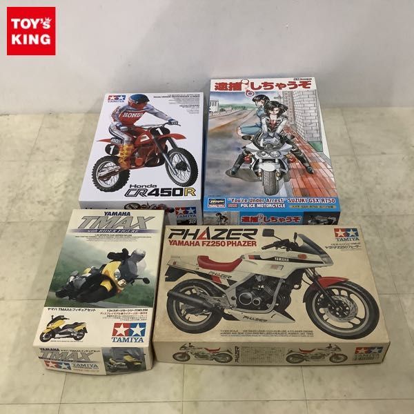 1円〜 タミヤ 等 1/12 ヤマハ FZ250 フェーザー ヤマハ TMAXとフィギュアセット 他_画像1