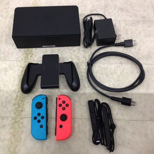 1円〜 動作確認/初期化済 Nintendo Switch 有機ELモデル HEG-001 ネオンブルー/ネオンレッド_画像6