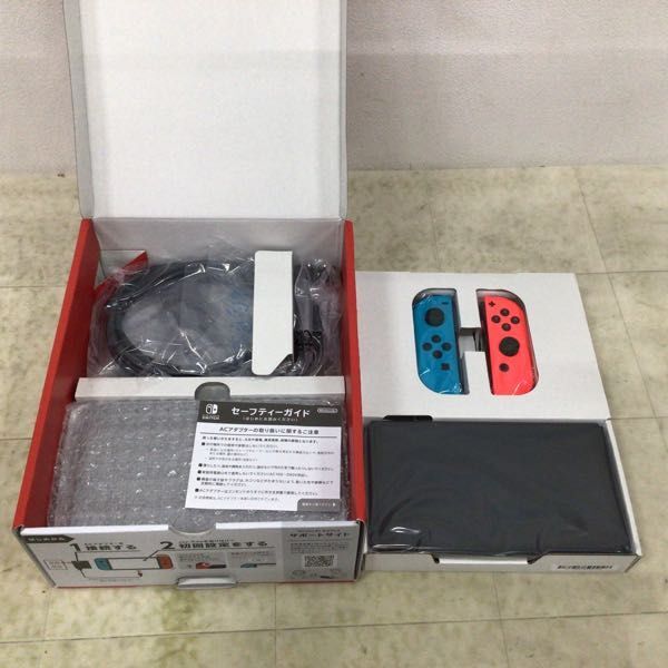 1円〜 動作確認/初期化済 Nintendo Switch 有機ELモデル HEG-001 ネオンブルー/ネオンレッド_画像2