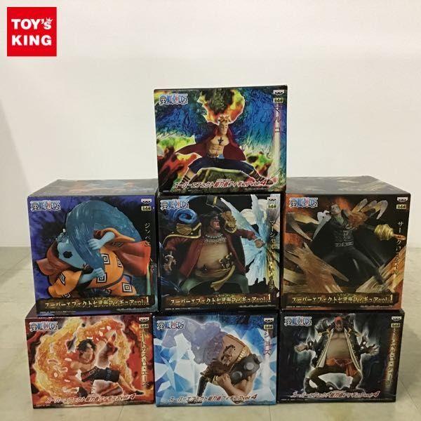 1円〜 未開封 ONE PIECE スーパーエフェクト七武海 vol.1 マーシャル・D・ティーチ、スーパーエフェクト能力者 vol.4 マルコ他の画像1